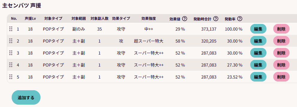 主センバツ/副センバツ 声援一覧の画像